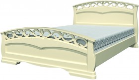 Кровать Грация-1 из массива сосны 1600*2000 Белый античный в Оби - ob.katalogmebeli.com | фото 20