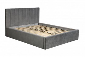 Кровать "Юнона" ш. 1600 (Н=1020мм) (ягуар грей) в Оби - ob.katalogmebeli.com | фото