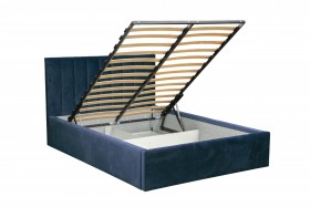 Кровать "Юнона" ш. 1600 (Н=1020мм) (ягуар нэви) в Оби - ob.katalogmebeli.com | фото 3