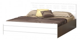 Кровать Корсика-1 1.6 (Венге/Белый глянец) в Оби - ob.katalogmebeli.com | фото 1