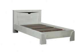 Кровать одинарная 33.07 с настилом "Лючия" (ш. 900)/(бетон пайн белый / венге / белый) в Оби - ob.katalogmebeli.com | фото