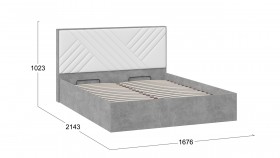 Кровать ПМ «Хилтон» Тип 1 Ателье светлый/Белый в Оби - ob.katalogmebeli.com | фото 3