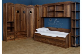 Кровать с 2-мя ящиками «Навигатор» (Дуб Каньон) в Оби - ob.katalogmebeli.com | фото 10