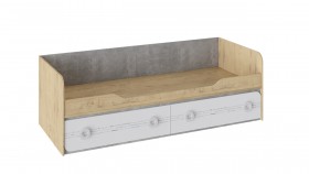 Кровать с 2 ящиками Мегаполис Бунратти/Белый в Оби - ob.katalogmebeli.com | фото