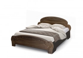 Кровать с ПМ КР 042 Спальня Медина (венге/дуб санремо шоколад) в Оби - ob.katalogmebeli.com | фото