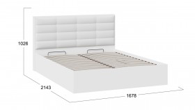Кровать с подъемным механизмом «Агата» Белый в Оби - ob.katalogmebeli.com | фото 2