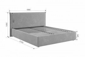 Кровать с подъемным механизмом Лада 160х200 см (графит (велюр)) в Оби - ob.katalogmebeli.com | фото 2