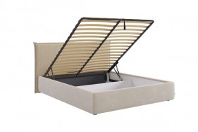 Кровать с подъемным механизмом Лада 160х200 см (графит (велюр)) в Оби - ob.katalogmebeli.com | фото 3