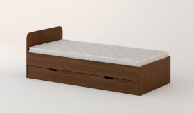 Кровать с ящиками 900 (Орех темный) в Оби - ob.katalogmebeli.com | фото