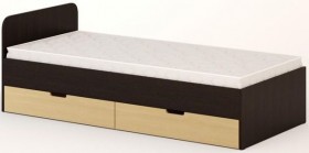 Кровать с ящиками 900 (Венге/Беленый дуб) в Оби - ob.katalogmebeli.com | фото 1