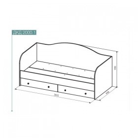 Кровать с ящиками ДКД 2000.1 Kiki в Оби - ob.katalogmebeli.com | фото 2