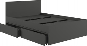 Кровать с ящиками К1.4М Мадера Графит в Оби - ob.katalogmebeli.com | фото 3