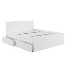 Кровать с ящиками К1.6М Мадера Белый в Оби - ob.katalogmebeli.com | фото 3