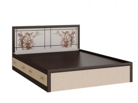 Кровать с ящиками 1,6м Мальта (Дуб венге/Дуб беленый) в Оби - ob.katalogmebeli.com | фото 1