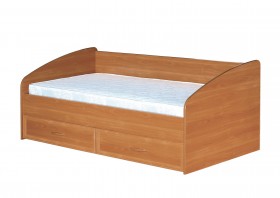 Кровать с ящиками с задней спинкой 900-1 без матраса Вишня Оксфорд в Оби - ob.katalogmebeli.com | фото