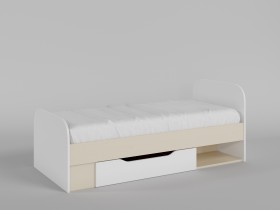 Кровать Санни 1650х750 (Белый/корпус Клен) в Оби - ob.katalogmebeli.com | фото