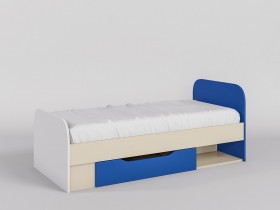 Кровать Скай 1650х750 (Синий/Белый/корпус Клен) в Оби - ob.katalogmebeli.com | фото 1