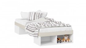 Кровать «Сканди»  Дуб Гарден/Белый в Оби - ob.katalogmebeli.com | фото 1