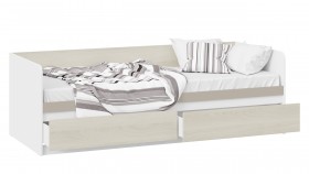 Кровать «Сканди» с 2 ящиками Дуб Гарден/Белый/Глиняный серый в Оби - ob.katalogmebeli.com | фото 2