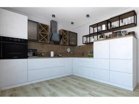 Модульная кухня Бронкс 1,8 м (Кварц) в Оби - ob.katalogmebeli.com | фото 5