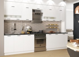 Кухонный гарнитур Дуся 1600 мм верх Белый бриллиант/низ Цемент в Оби - ob.katalogmebeli.com | фото 5