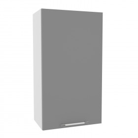Квадро ВП 500 шкаф верхний высокий (Ваниль кожа/корпус Серый) в Оби - ob.katalogmebeli.com | фото