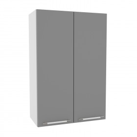 Квадро ВП 600 шкаф верхний высокий (Ваниль кожа/корпус Серый) в Оби - ob.katalogmebeli.com | фото