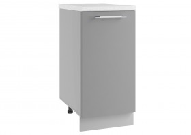 Лофт МС 400 шкаф нижний малой глубины (Штукатурка белая/корпус Серый) в Оби - ob.katalogmebeli.com | фото