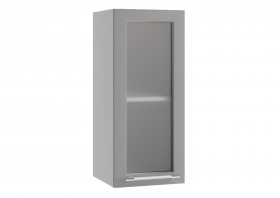 Лофт ПС 300 шкаф верхний со стеклом (Штукатурка белая/корпус Серый) в Оби - ob.katalogmebeli.com | фото