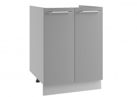 Лофт СМ 600 шкаф нижний мойка (Штукатурка белая/корпус Серый) в Оби - ob.katalogmebeli.com | фото