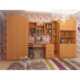 Детская Мишутка Комплект мебели (Вишня оксфорд) в Оби - ob.katalogmebeli.com | фото