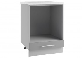 Монца СДШ 600 Шкаф нижний духовой (Белый софт/корпус Серый) в Оби - ob.katalogmebeli.com | фото