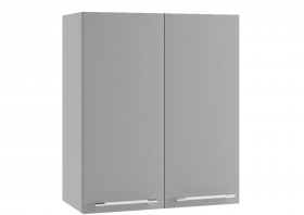 Монца ВП 700 шкаф верхний высокий (Белый софт/корпус Серый) в Оби - ob.katalogmebeli.com | фото