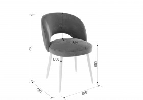 Набор стульев Моли 2 шт (жёлтый велюр/черный) в Оби - ob.katalogmebeli.com | фото 2