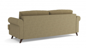 Оливер / диван - кровать 3-х местн. (еврокнижка) (велюр велутто коричневый 23 в Оби - ob.katalogmebeli.com | фото 2