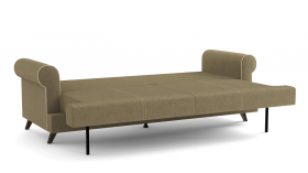 Оливер / диван - кровать 3-х местн. (еврокнижка) (велюр велутто коричневый 23 в Оби - ob.katalogmebeli.com | фото 3