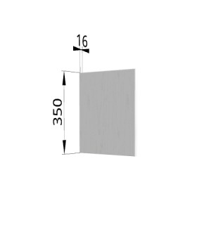Панель торцевая (для шкафа горизонтального) ПГ Гарда (Белый) в Оби - ob.katalogmebeli.com | фото