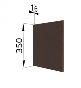 Панель торцевая (для шкафа горизонтального) ПГ Квадро (Шоколад кожа) в Оби - ob.katalogmebeli.com | фото