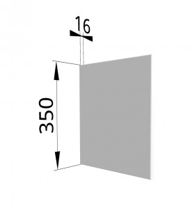 Панель торцевая (для шкафа горизонтального) ПГ Ройс (Белый софт) в Оби - ob.katalogmebeli.com | фото