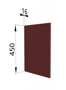 Панель торцевая (для шкафа горизонтального высокого) ВПГ Квадро (Красная кожа) в Оби - ob.katalogmebeli.com | фото