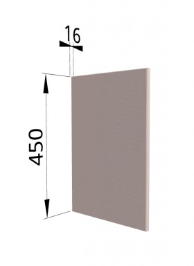 Панель торцевая (для шкафа горизонтального высокого) ВПГ Квадро (Роза) в Оби - ob.katalogmebeli.com | фото