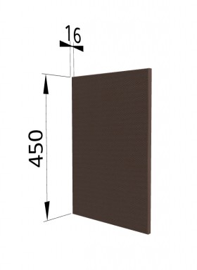 Панель торцевая (для шкафа горизонтального высокого) ВПГ Квадро (Шоколад кожа) в Оби - ob.katalogmebeli.com | фото