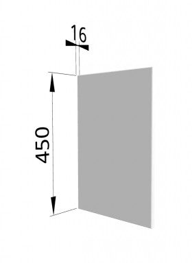 Панель торцевая (для шкафа горизонтального высокого) ВПГ Ройс (Белый софт) в Оби - ob.katalogmebeli.com | фото