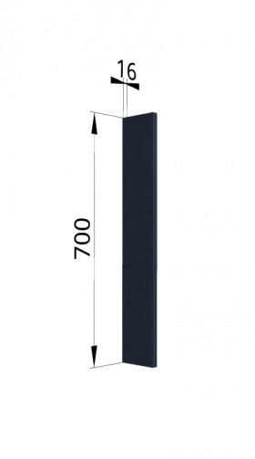 Панель торцевая (для шкафа торцевого верхнего) ПТ 400 Тито, Гарда (Индиго) в Оби - ob.katalogmebeli.com | фото