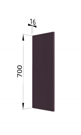 Панель торцевая (для шкафа верхнего) П Тито, Гарда (Пурпур) в Оби - ob.katalogmebeli.com | фото