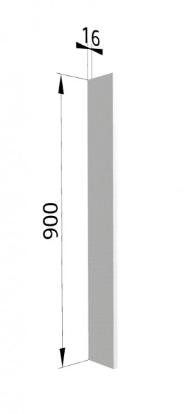 Панель торцевая (для шкафа верхнего торцевого высокого) ВПТ 400 Монца, Ройс (Кварц черный) в Оби - ob.katalogmebeli.com | фото