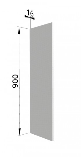 Панель торцевая (для шкафа верхнего высокого) ВП Монца, Ройс (Кварц черный) в Оби - ob.katalogmebeli.com | фото