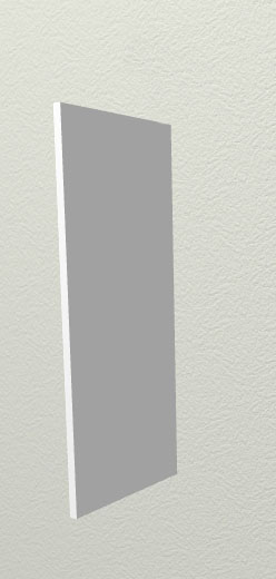 Панель торцевая П Капля (для шкафа верхнего) Белый в Оби - ob.katalogmebeli.com | фото