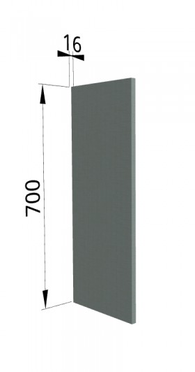 Панель торцевая П Квадро (для шкафа верхнего) Нарцисс в Оби - ob.katalogmebeli.com | фото