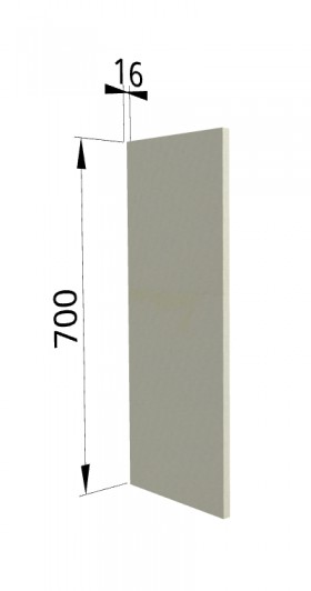Панель торцевая П Квадро (для шкафа верхнего) Ваниль кожа в Оби - ob.katalogmebeli.com | фото